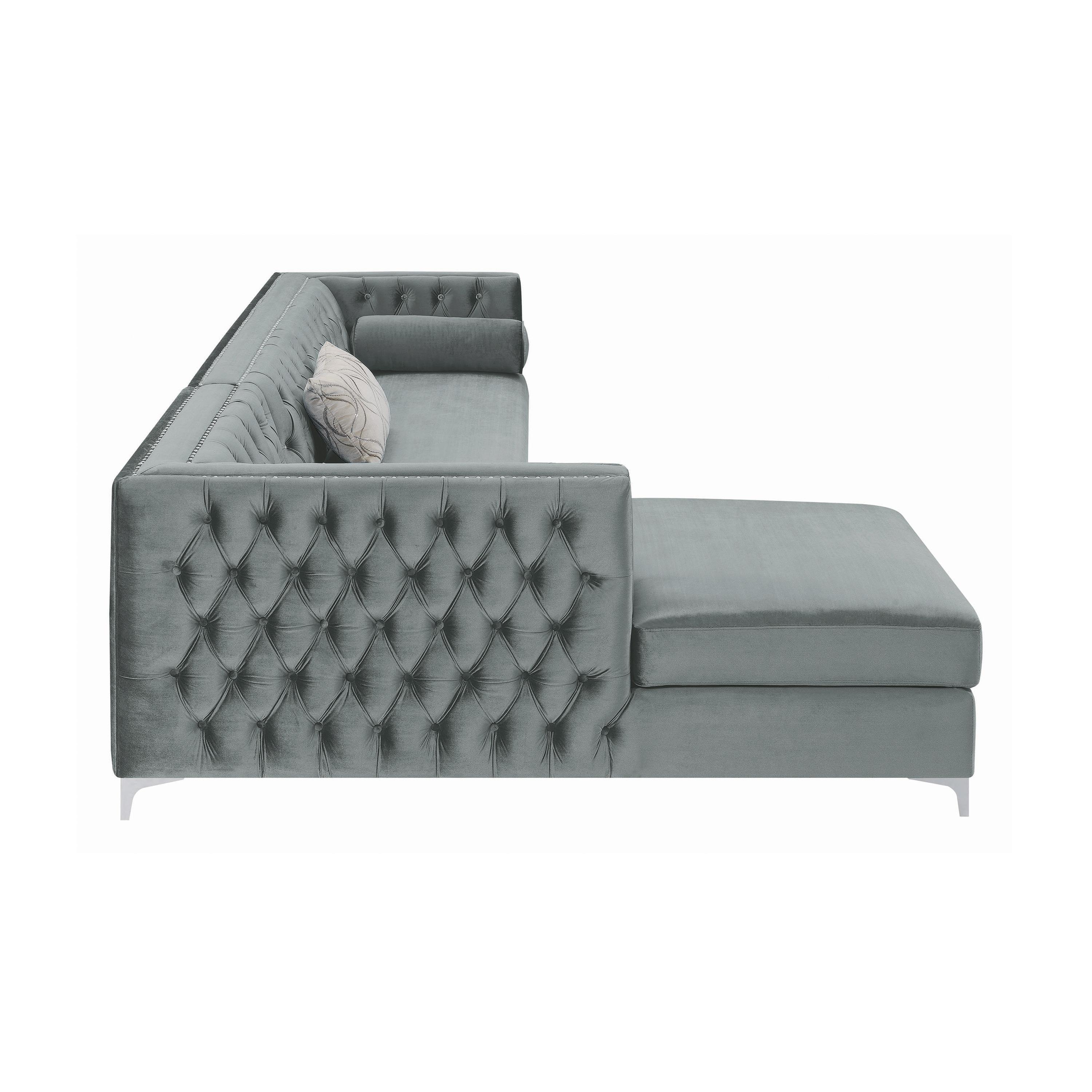 

                    
Coaster 508280 Bellaire Sectional Silver Velvet Purchase 
