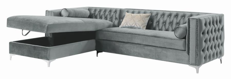 

    
Coaster 508280 Bellaire Sectional Silver 508280
