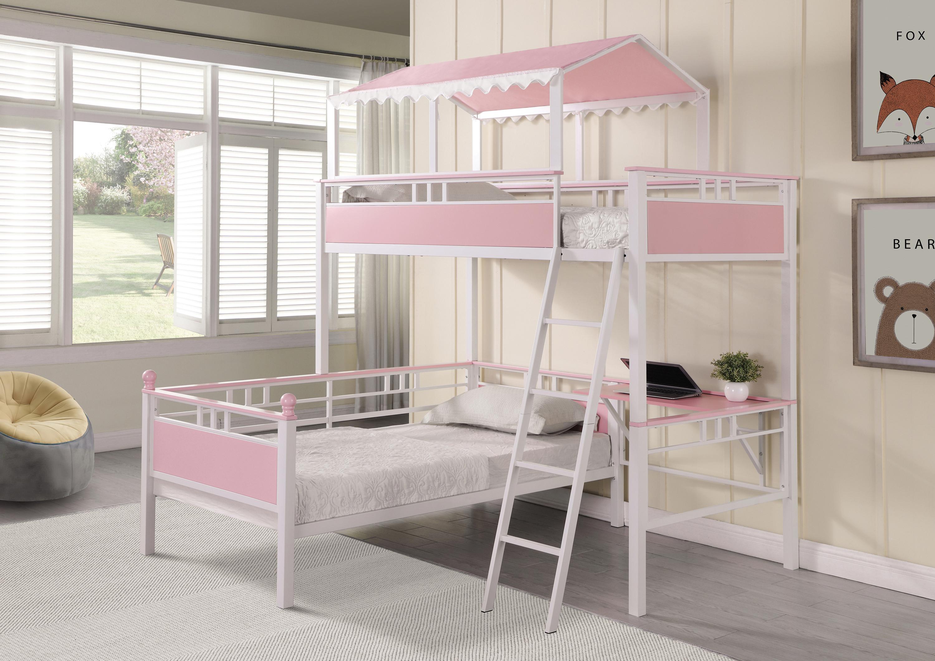 

                    
Coaster 400119 Alexia Workstation Bunk Bed White/Pink  Purchase 
