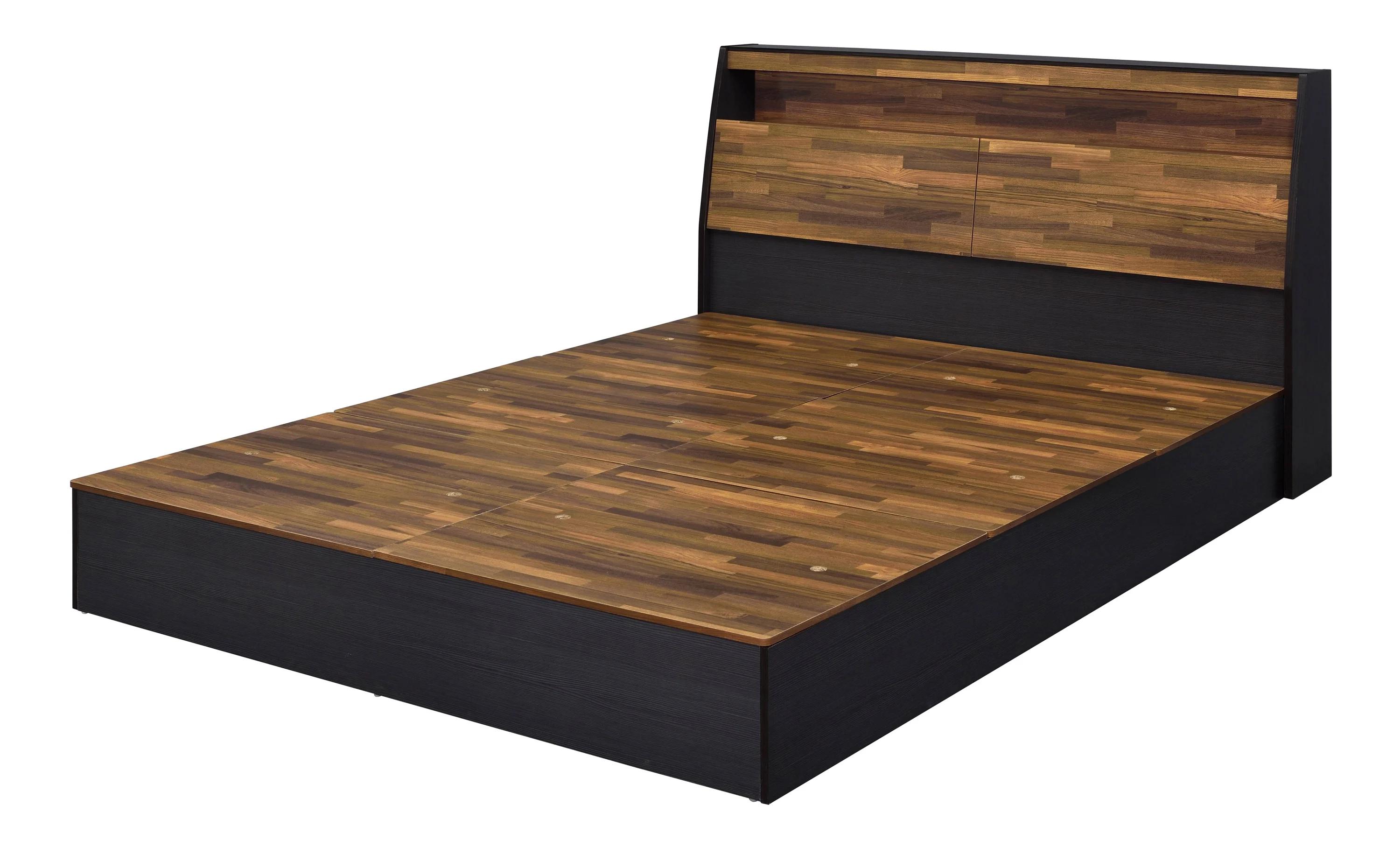 

    
Contemporary Walnut & Black Queen Bed by Acme Eos BD00545Q

