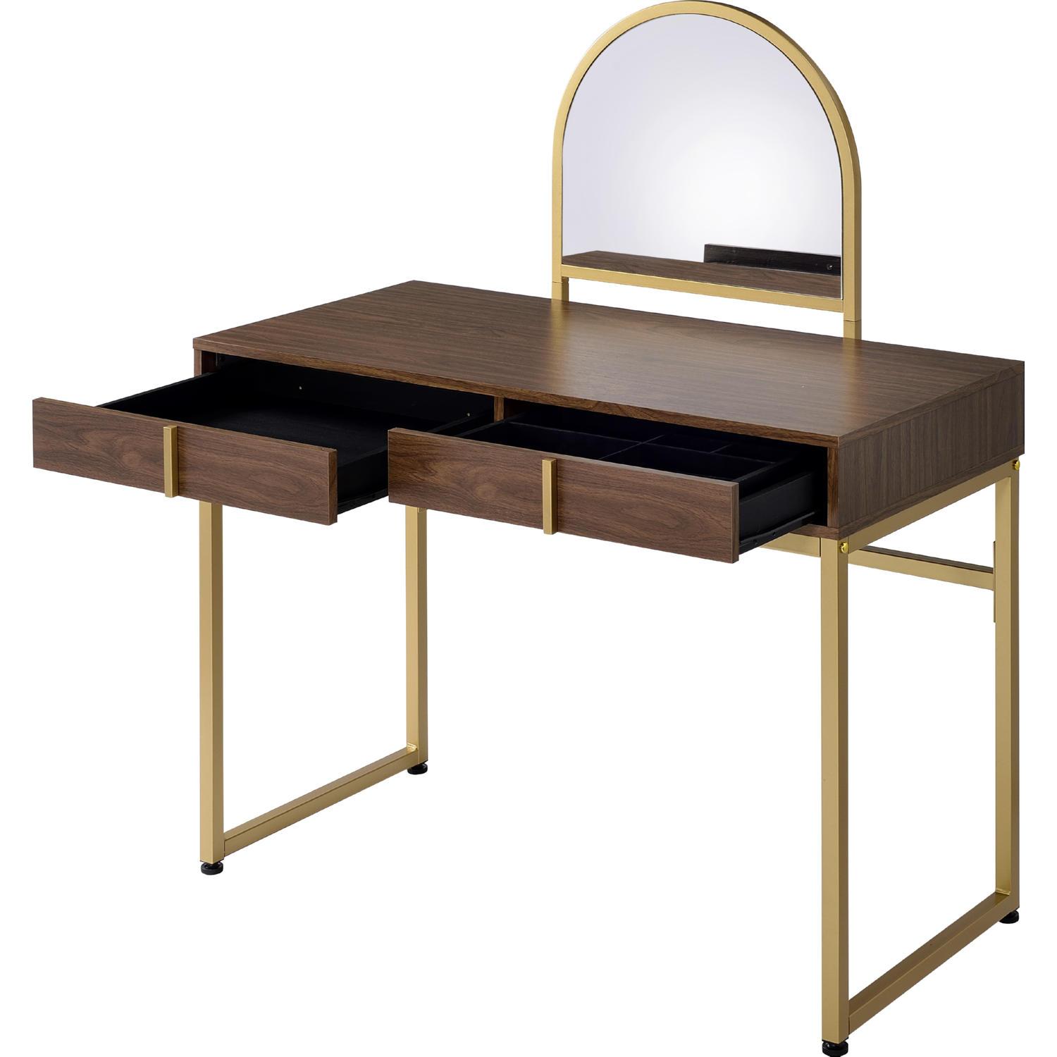 

    
Acme Furniture AC00670 Coleen Vanity desk &amp; stool Walnut AC00670
