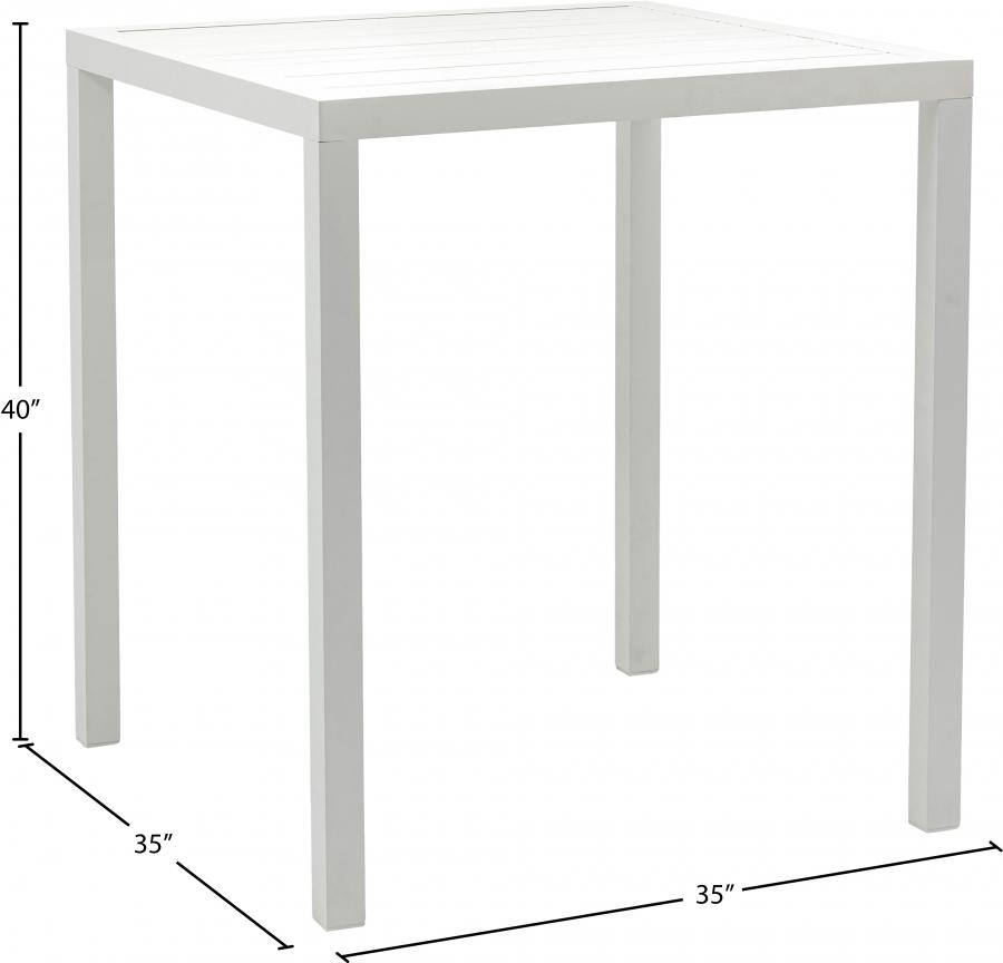 

    
345White-T Meridian Furniture Outdoor Bar Table
