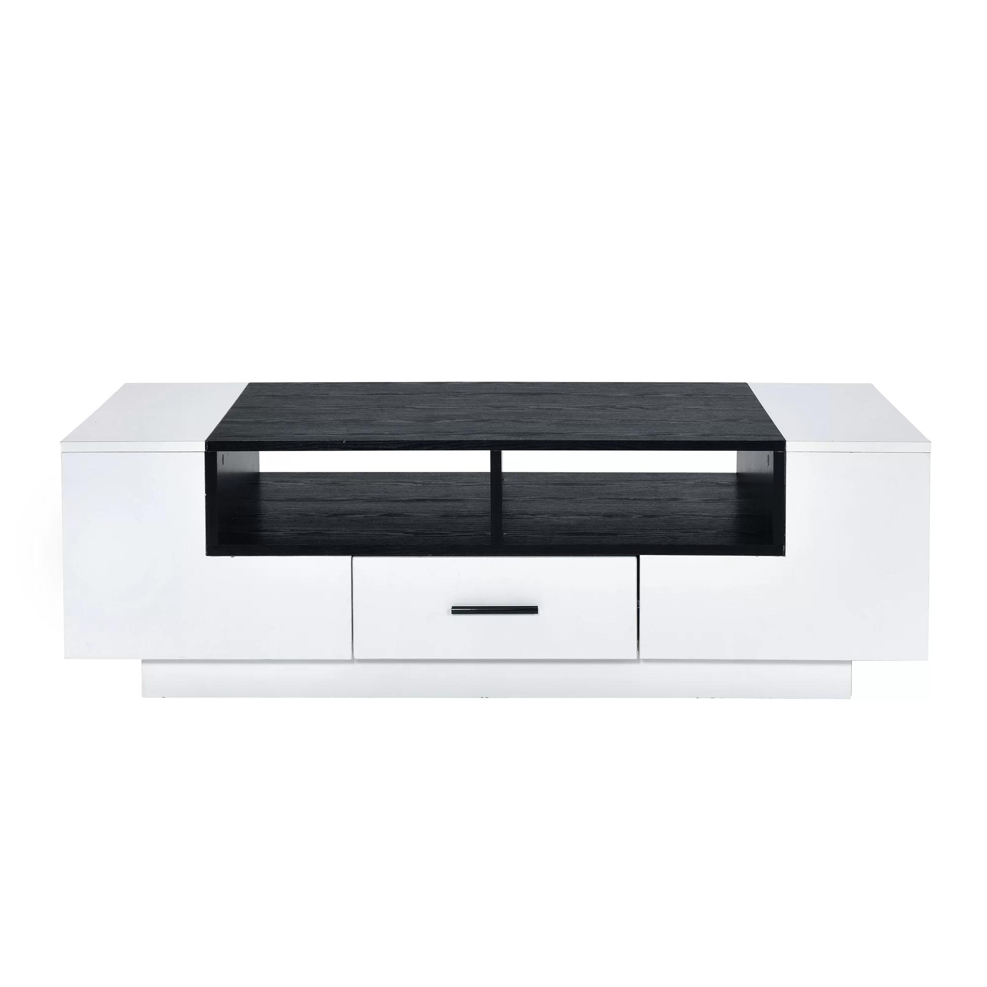 Contemporary Coffee Table Armour 83135 in White / Black 