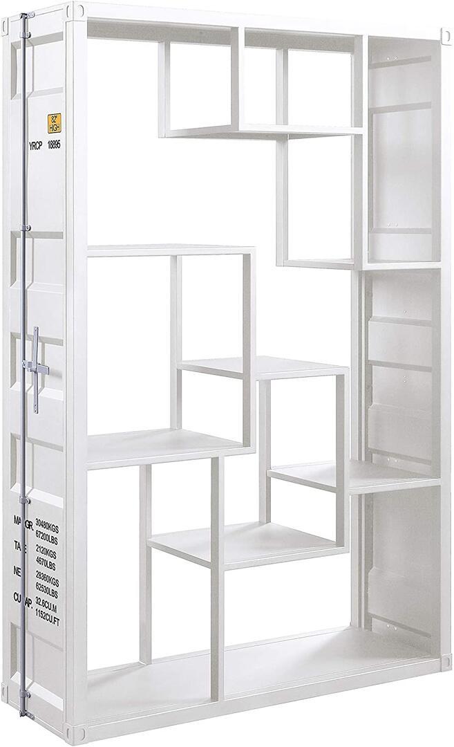 

    
Contemporary White Bookshelf Metal by Acme Cargo 77888
