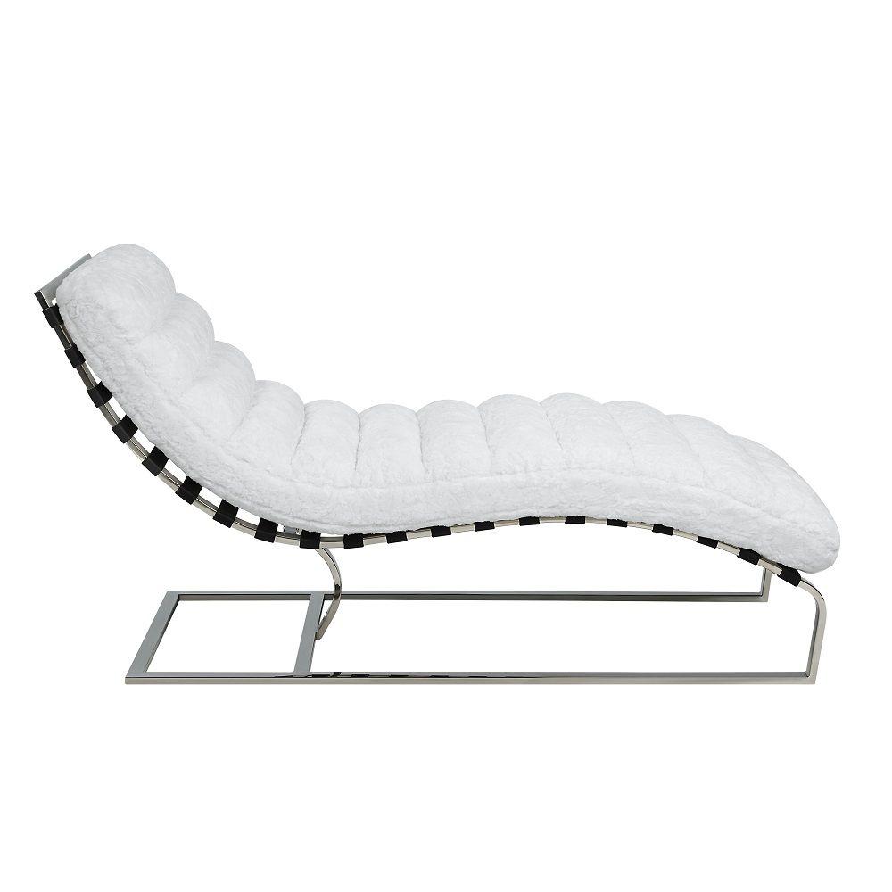 

    
Contemporary White Composite Wood Chaise Acme Qortini AC01988-C
