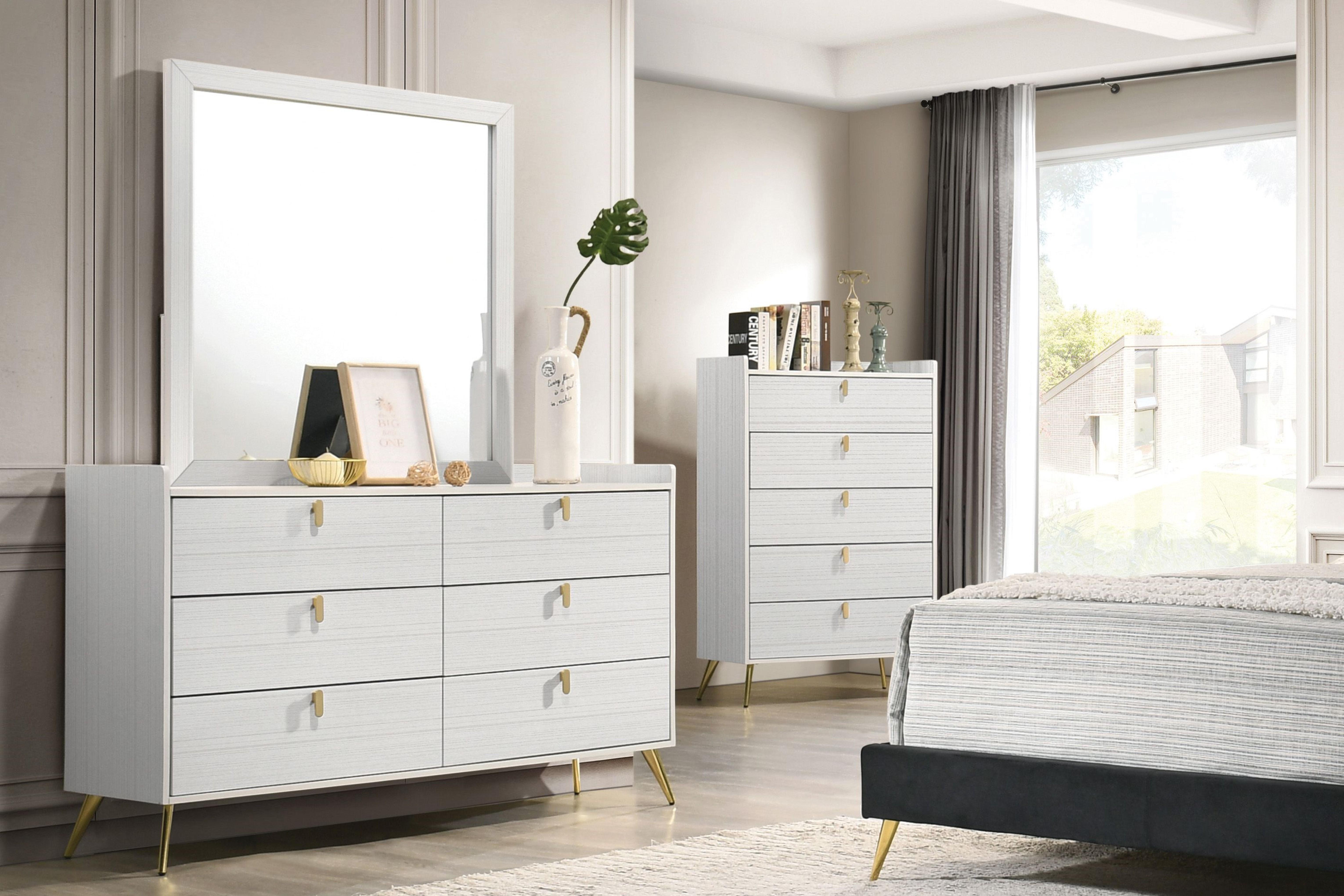 

        
65436542384985Contemporary White Composite Wood Dresser With Mirror Acme Zeena BD01179-D-2PCS
