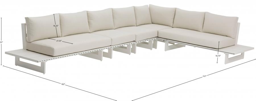 

    
337Cream-Sec2A Meridian Furniture Patio Modular Sectional

