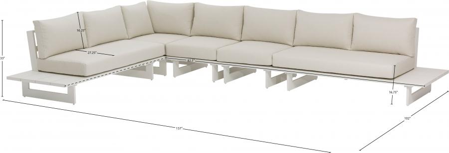 

                    
Meridian Furniture Maldives Patio Modular Sectional Sec2A 337Cream-Sec2A Patio Modular Sectional Cream/White Fabric Purchase 
