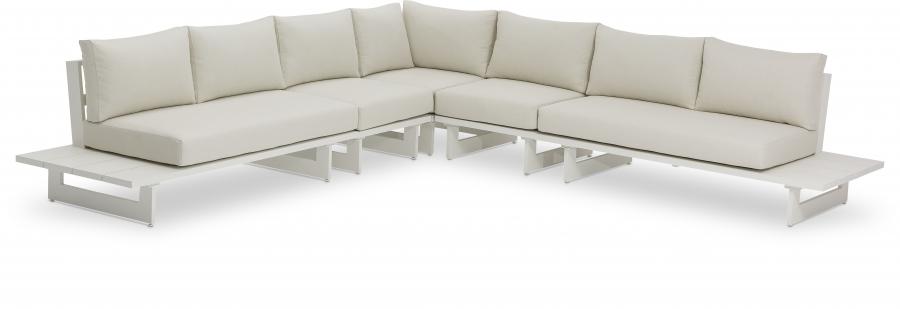 

    
Contemporary White/Cream Aluminium Patio Modular Sectional Sec2A Meridian Furniture Maldives 337Cream-Sec2A
