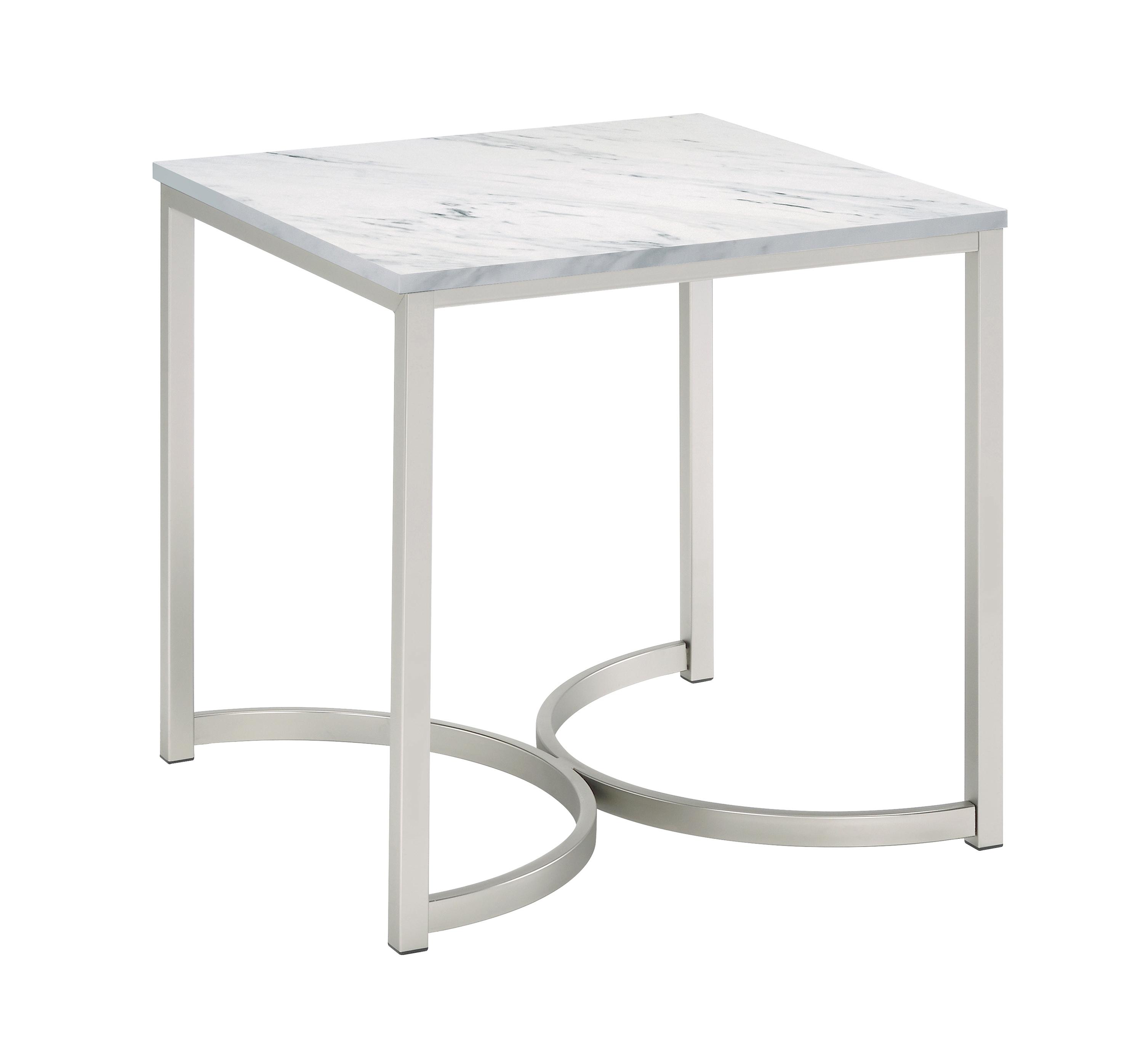 Contemporary End Table 721867 721867 in White 
