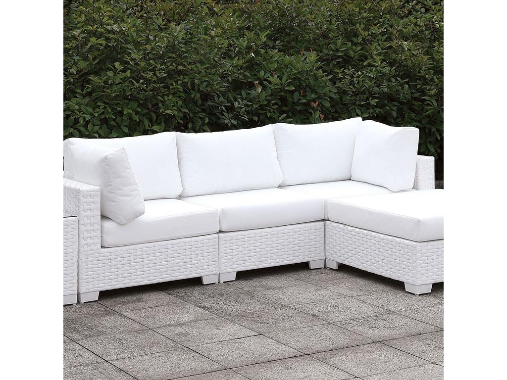 Furniture of America CM-OS2128WH-SET13 Somani Outdoor Sectional Set