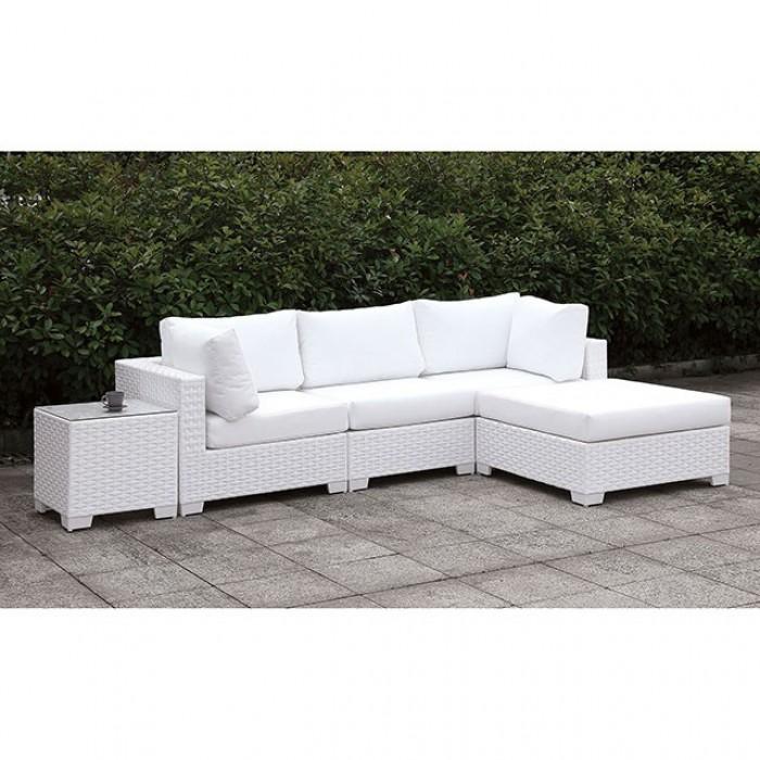 

    
Contemporary White Faux Wicker Outdoor Sectional Set 2pcs Furniture of America CM-OS2128WH-SET13 Somani

