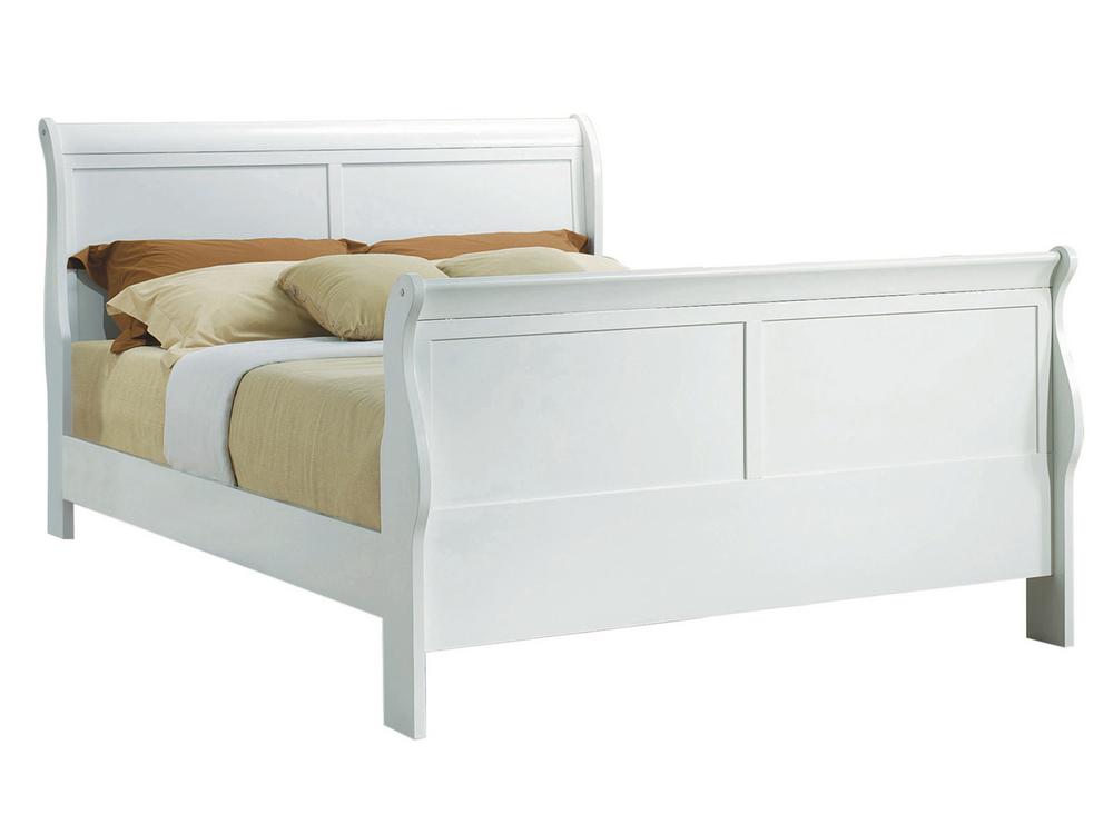 

    
Contemporary White Full Bed by Acme Louis Philippe 23840F
