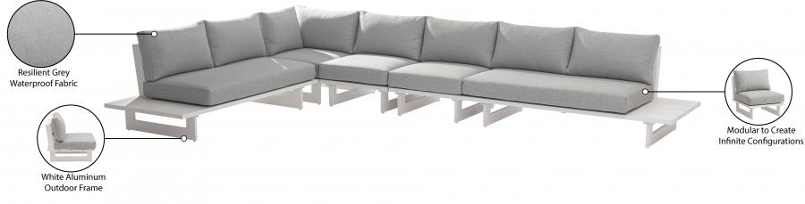 

    
337Grey-Sec2A Meridian Furniture Patio Modular Sectional
