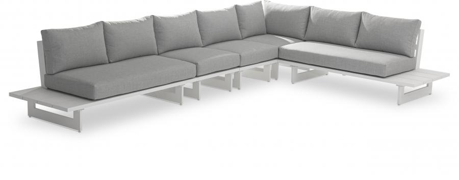 

    
Contemporary White/Light Grey Aluminium Patio Modular Sectional Sec2A Meridian Furniture Maldives 337Grey-Sec2A
