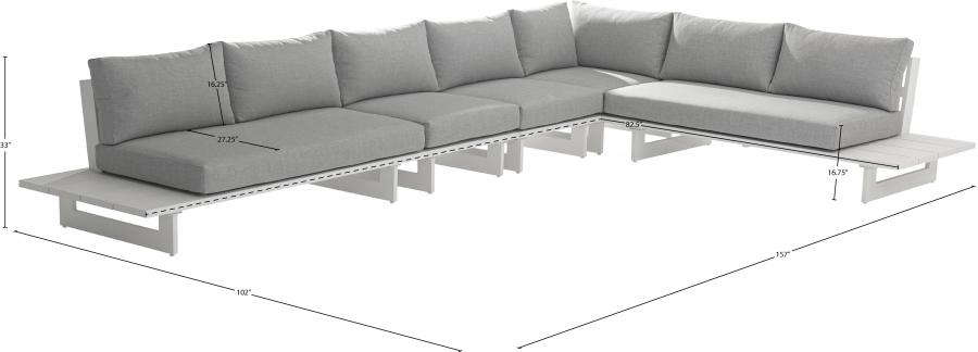

    
337Grey-Sec2A Meridian Furniture Patio Modular Sectional
