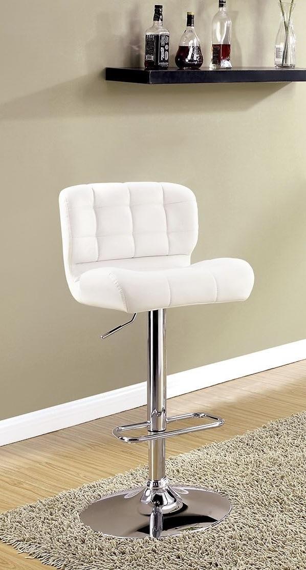 

    
Contemporary White Metal Bar Chair Furniture of America CM-BR6152WH Kori
