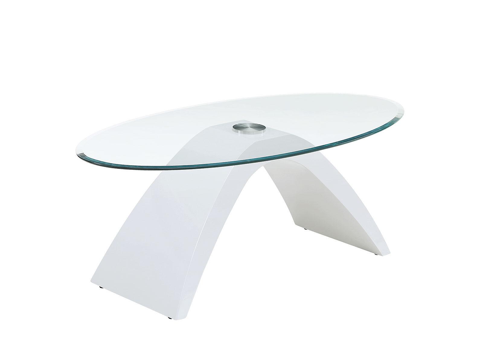 

    
Contemporary White Tempered Glass Top Coffee Table Furniture of America FOA4042WH-C Nahara
