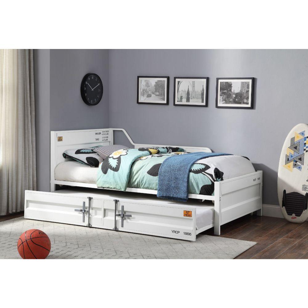 

                    
Acme Furniture Cargo Twin Size Bed w/Trundle White  Purchase 
