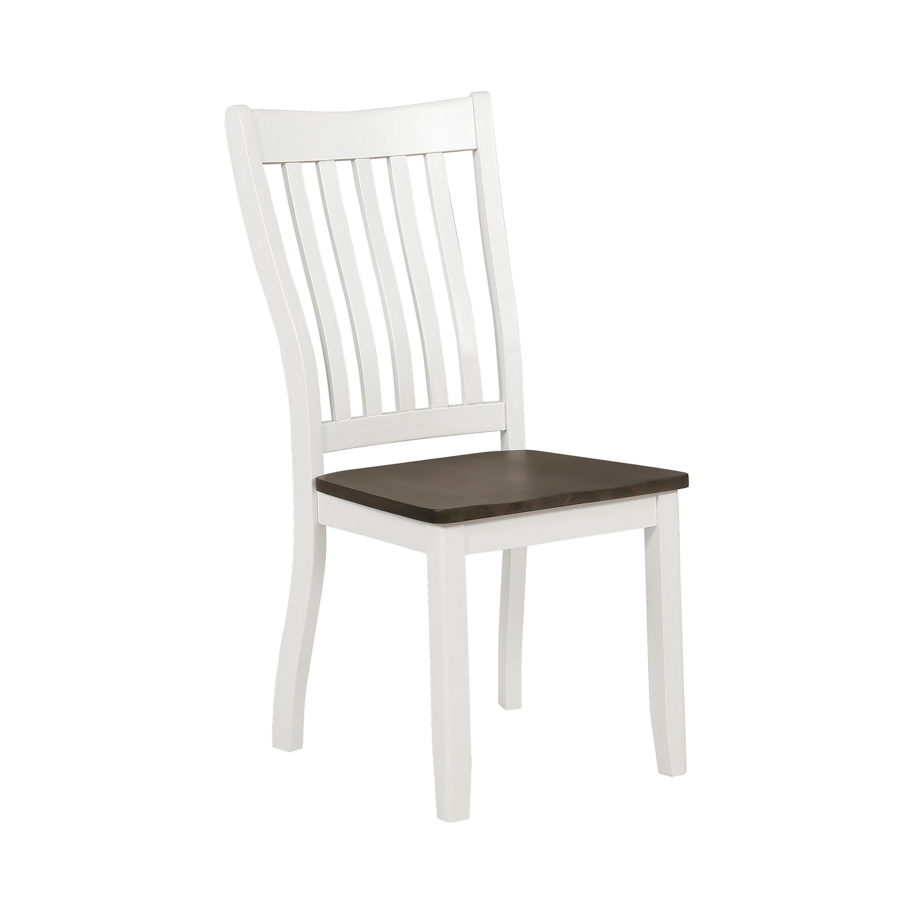 

    
Cottage Espresso & White Solid Wood Side Chair Set 2pcs Coaster 109542 Kingman
