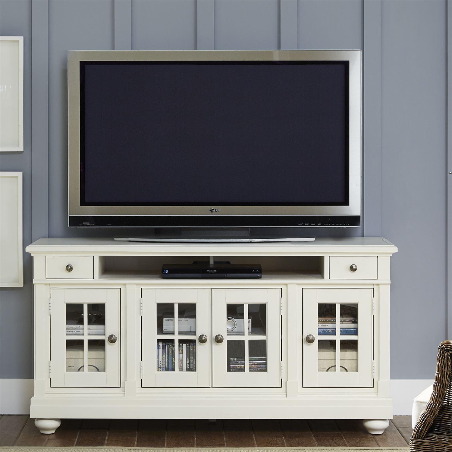 

    
Cottage White Wood TV Stand Harbor View 631-TV62 Liberty Furniture
