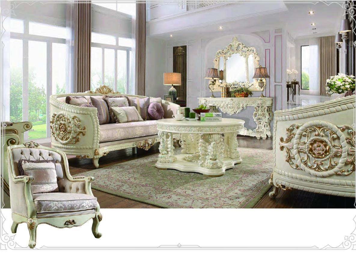

    
Cream Chenille Sofa Set 3Pcs Traditional Homey Design HD-2011
