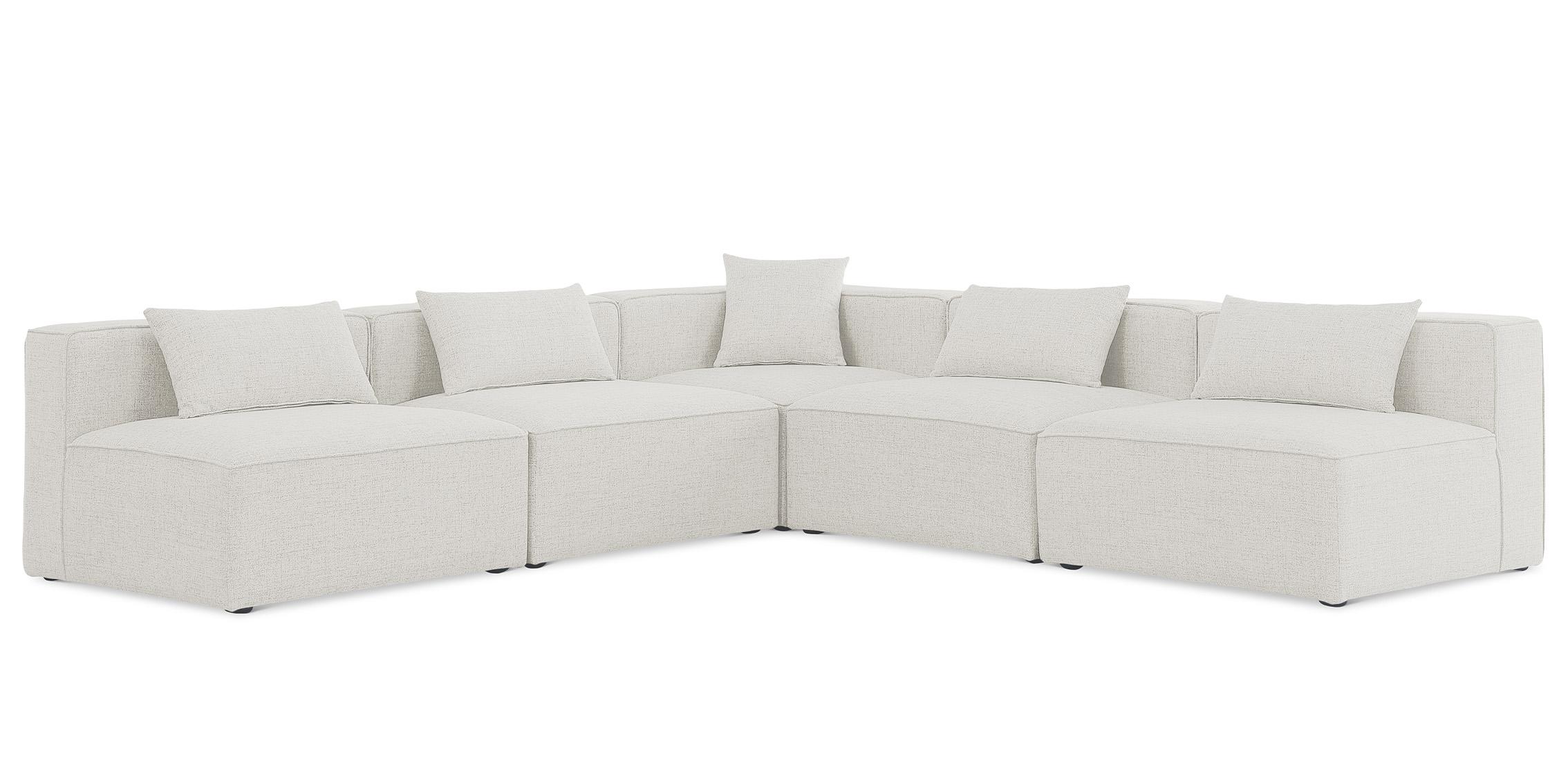 Contemporary, Modern Modular Sectional Sofa CUBE 630Cream-Sec5B 630Cream-Sec5B in Cream Linen