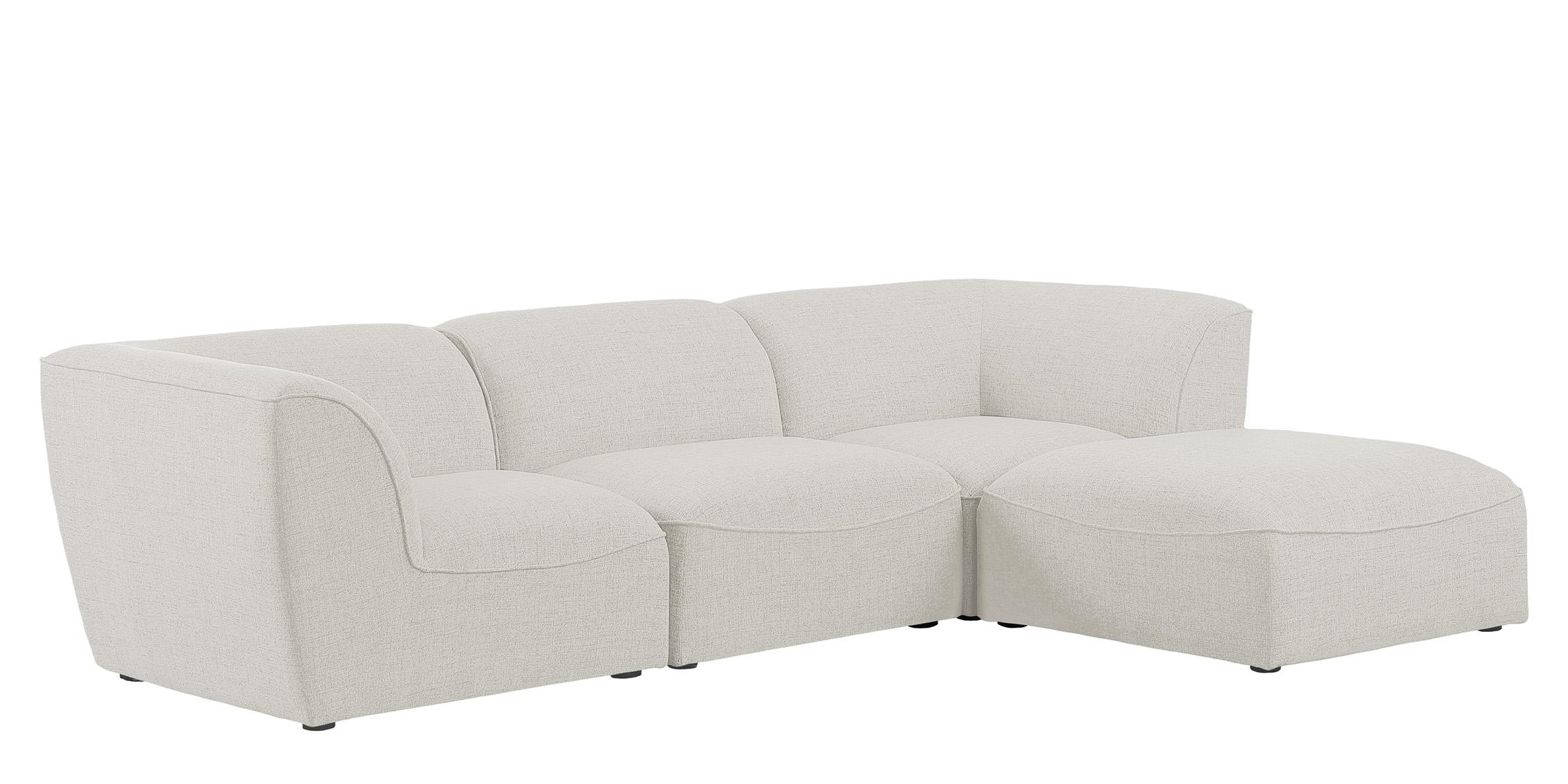 Contemporary, Modern Modular Sectional Sofa MIRAMAR 683Cream-Sec4A 683Cream-Sec4A in Cream Linen