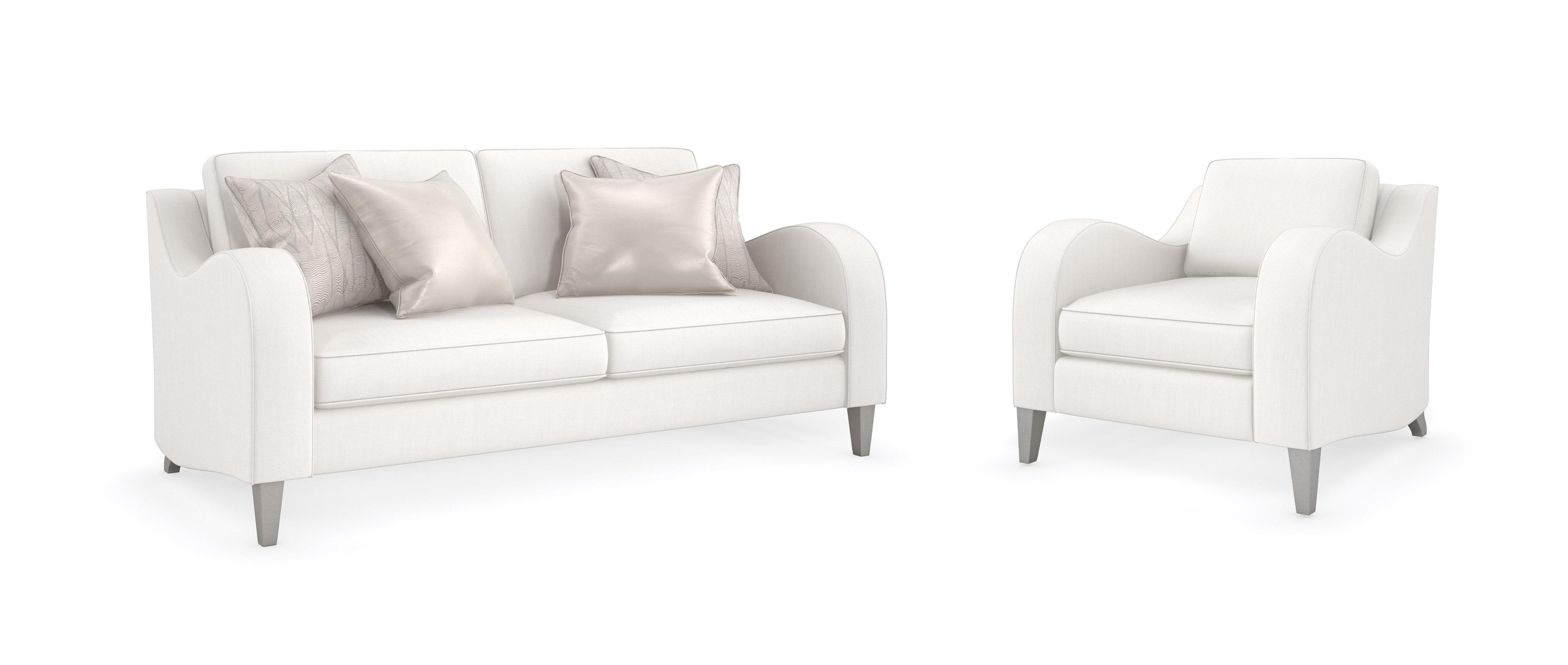 

    
Cream Performance Basketweave With Subtle Luster VICTORIA SOFA Set 2Pcs by Caracole
