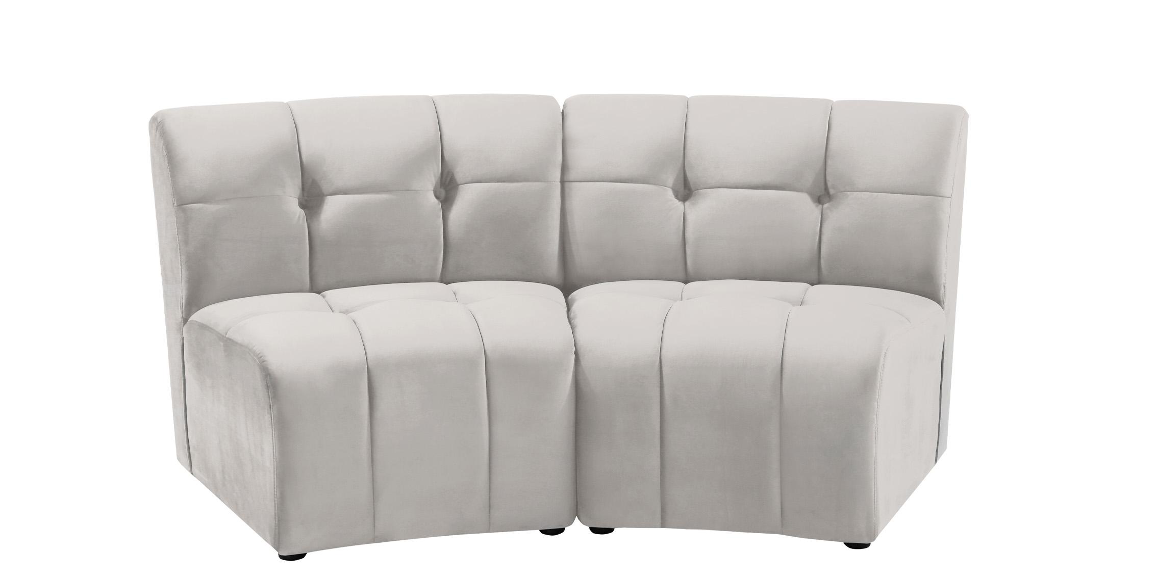 Contemporary, Modern Modular Sectional Sofa LIMITLESS 645Cream-2PC 645Cream-2PC in Cream Velvet