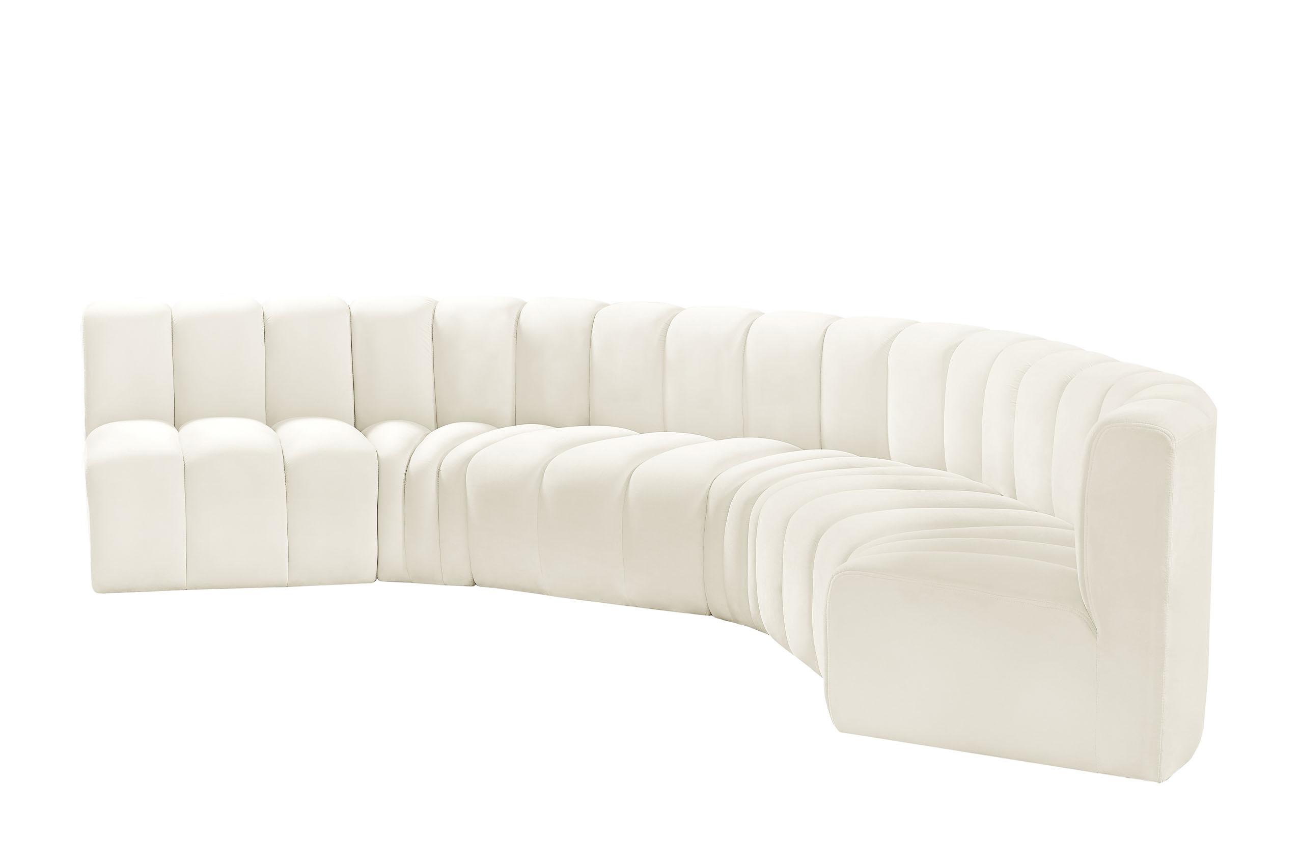 

        
Meridian Furniture ARC 103Cream-S6B Modular Sectional Sofa Cream Velvet 094308298542
