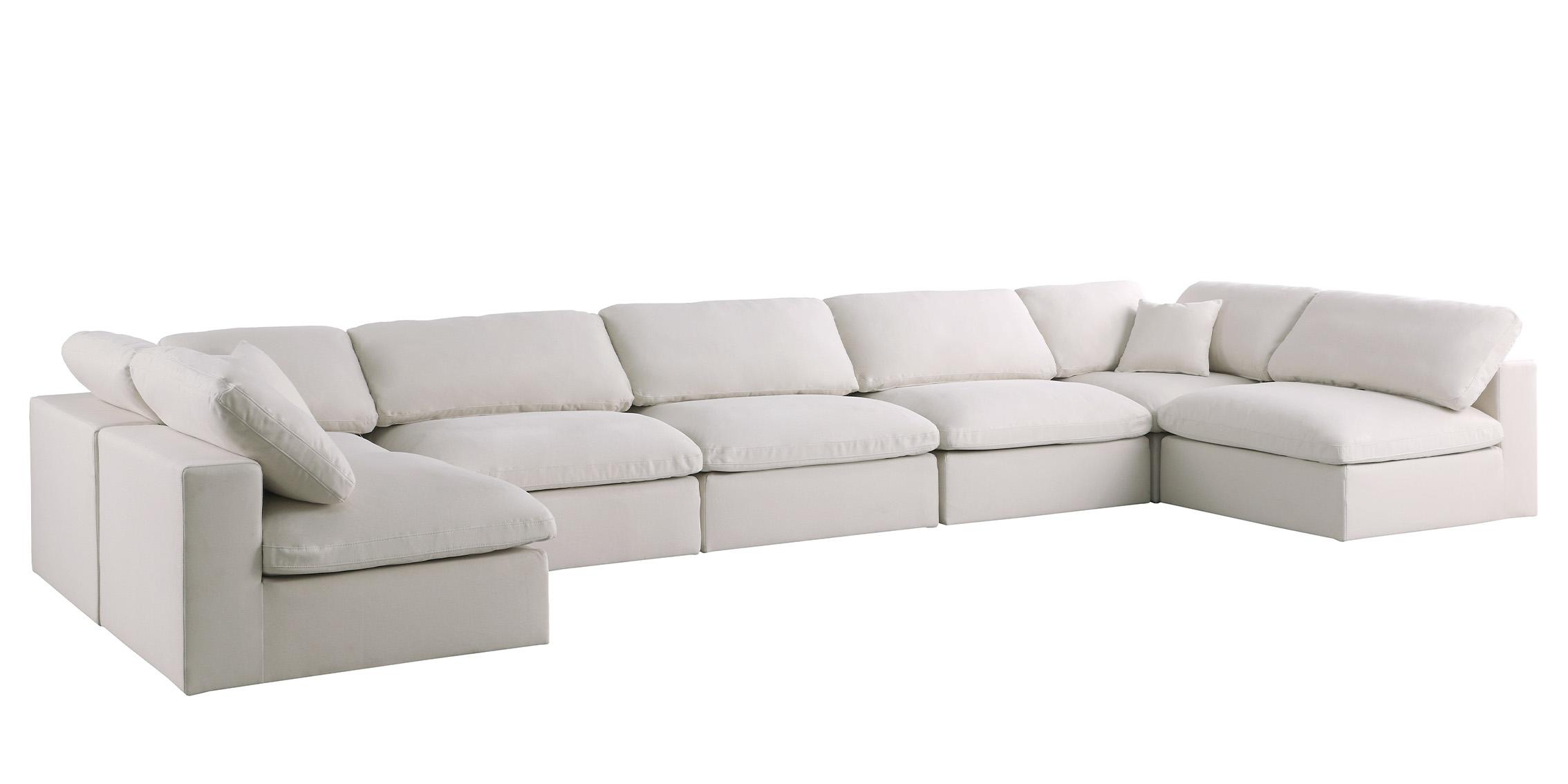 Contemporary, Modern Modular Sectional Sofa 602Cream-Sec7B 602Cream-Sec7B in Cream Fabric