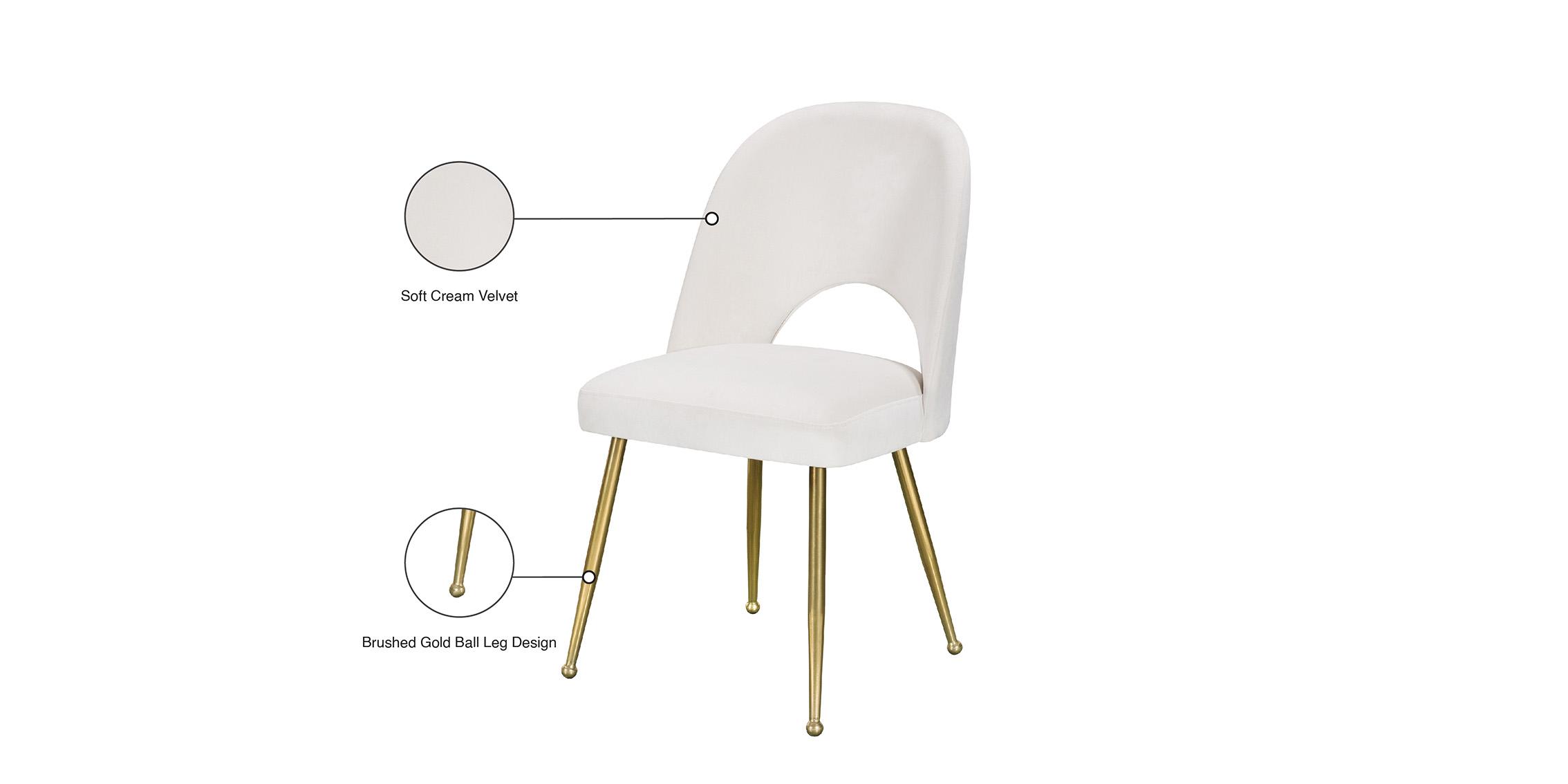 

        
Meridian Furniture LOGAN 990Cream-C Dining Chair Set Cream/Gold Fabric 753359801179
