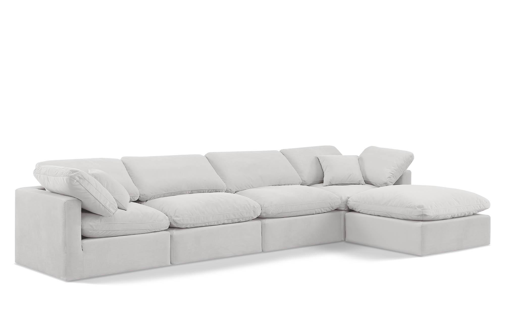 Contemporary, Modern Modular Sectional Sofa INDULGE 147Cream-Sec5A 147Cream-Sec5A in Cream Velvet