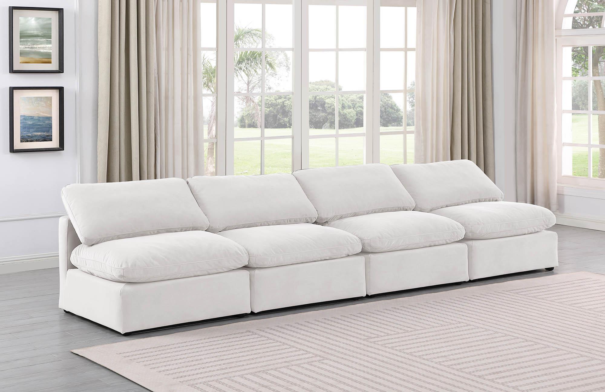 

    
Cream Velvet Modular Sofa INDULGE 147Cream-S4 Meridian Contemporary Modern
