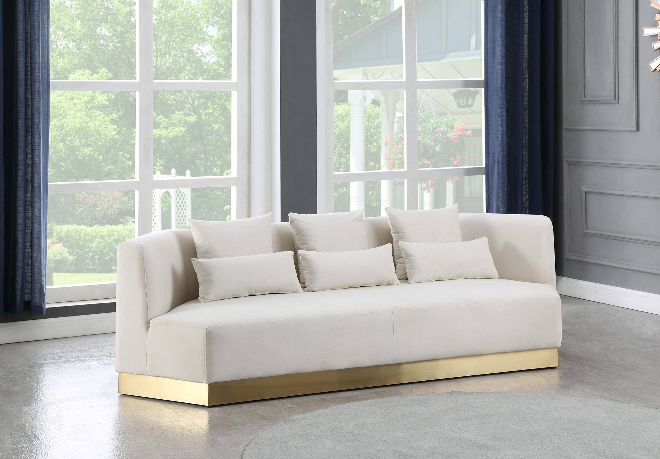 

    
 Shop  Cream Velvet Sofa Set 3Pcs MARQUIS 600Cream-S Meridian Contemporary Modern
