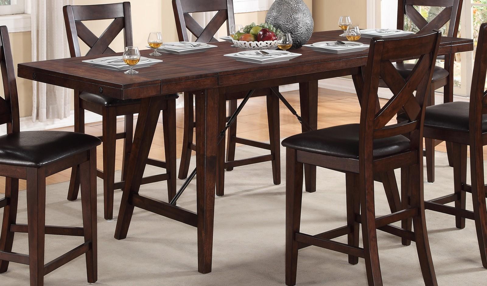 

    
Crown Mark 2103-5P Sierra Classic Table and Chair Set w/ X-Back Chairs Set 7Pcs

