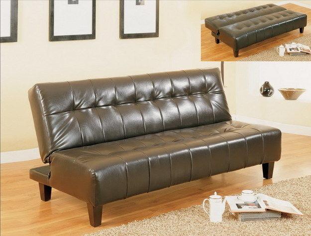 Contemporary Sofa bed Marco 5260-Sofa in Espresso Leatherette