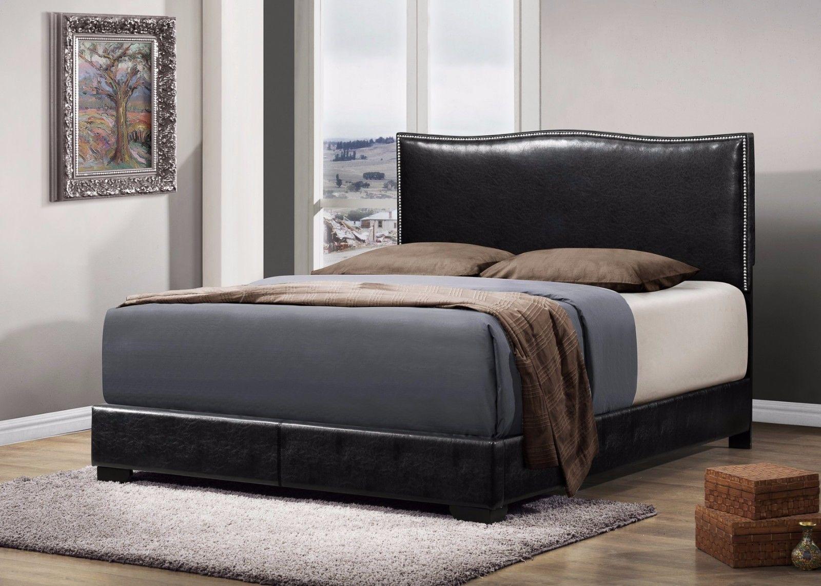 

    
Crown Mark RB5270 Jesper Contemporary Upholstery Black Leatherette Queen Size Bed
