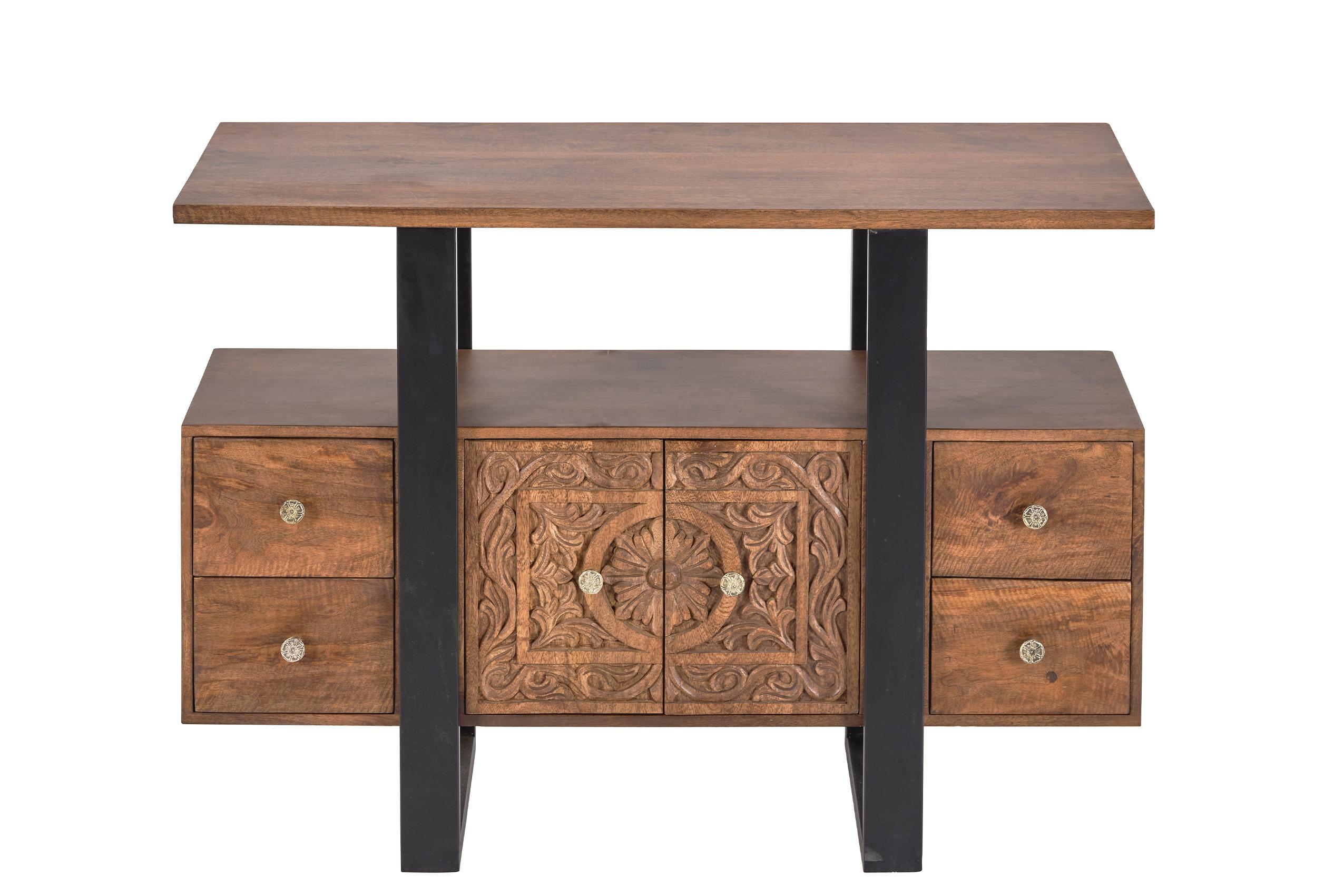 

    
Dark Baked Iron & Mango Timber ERMIAS 48" CONSOLE DYS-24351 JAIPUR HOME Rustic
