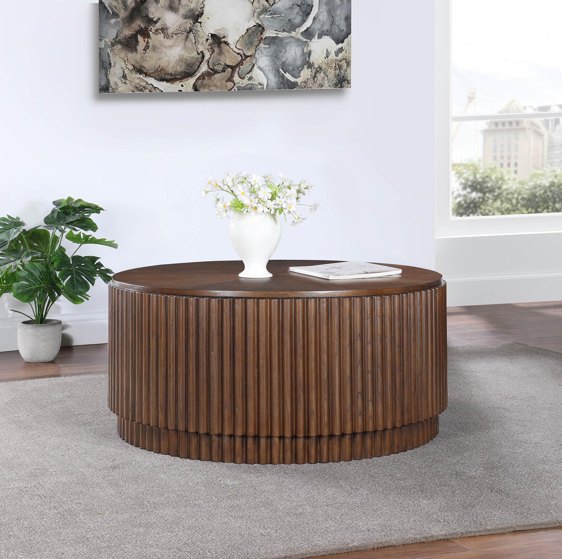 

    
Dark Brown Coffee Table RONIN 99055Brown-CT Meridian Mid Century Modern
