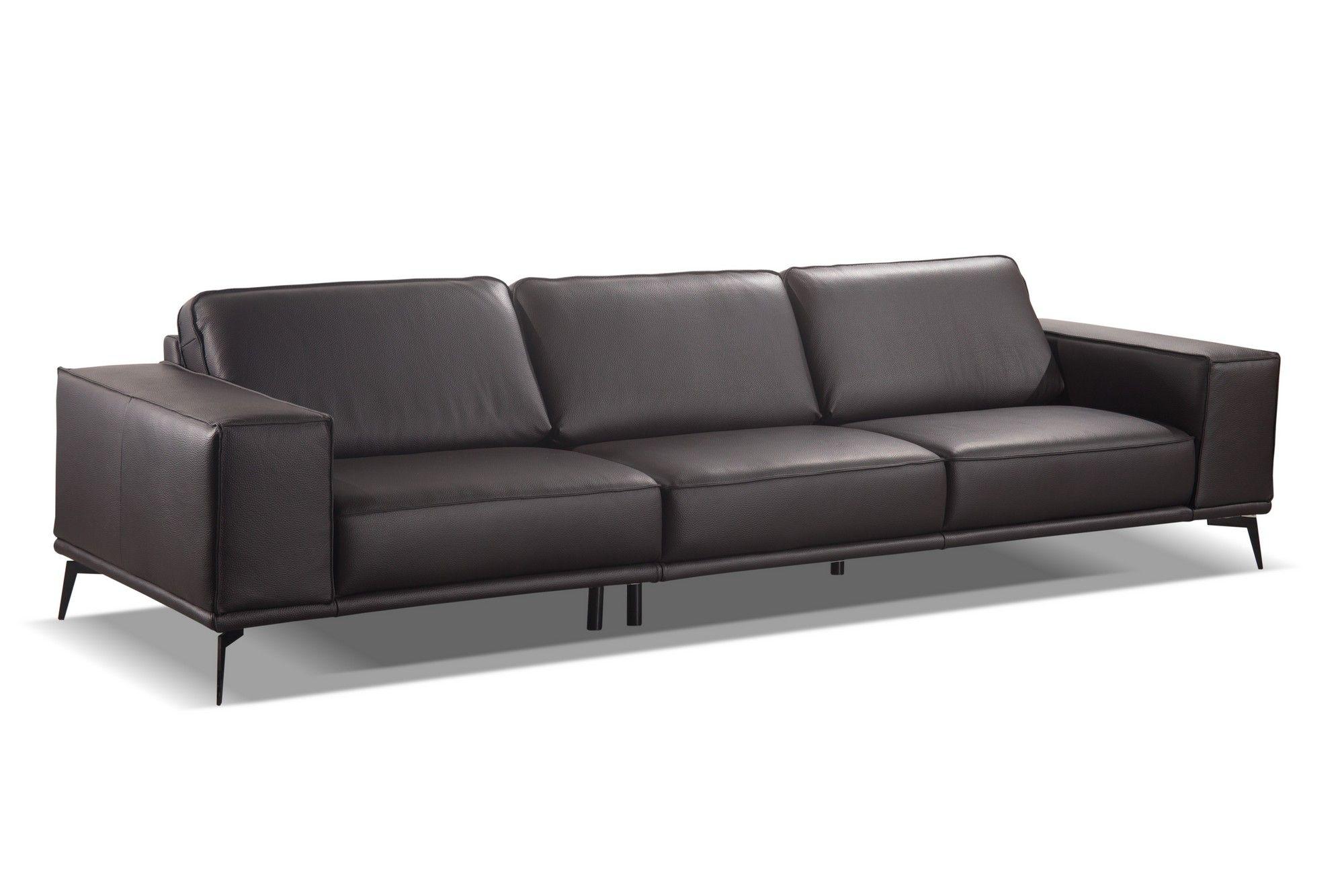 Contemporary, Modern Sofa VGDD-DARWIN VGDD-DARWIN in Dark Brown, Black Italian Leather