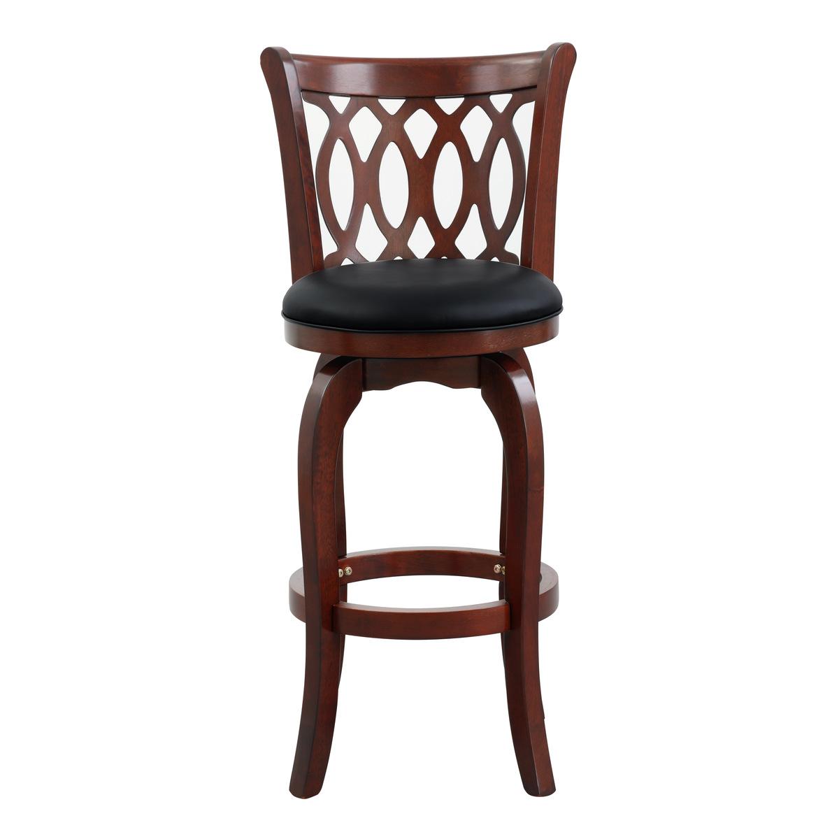 

    
Dark Cherry Swivel Pub Chair Set 4 SHAPEL 1133-29S Homelegance Modern
