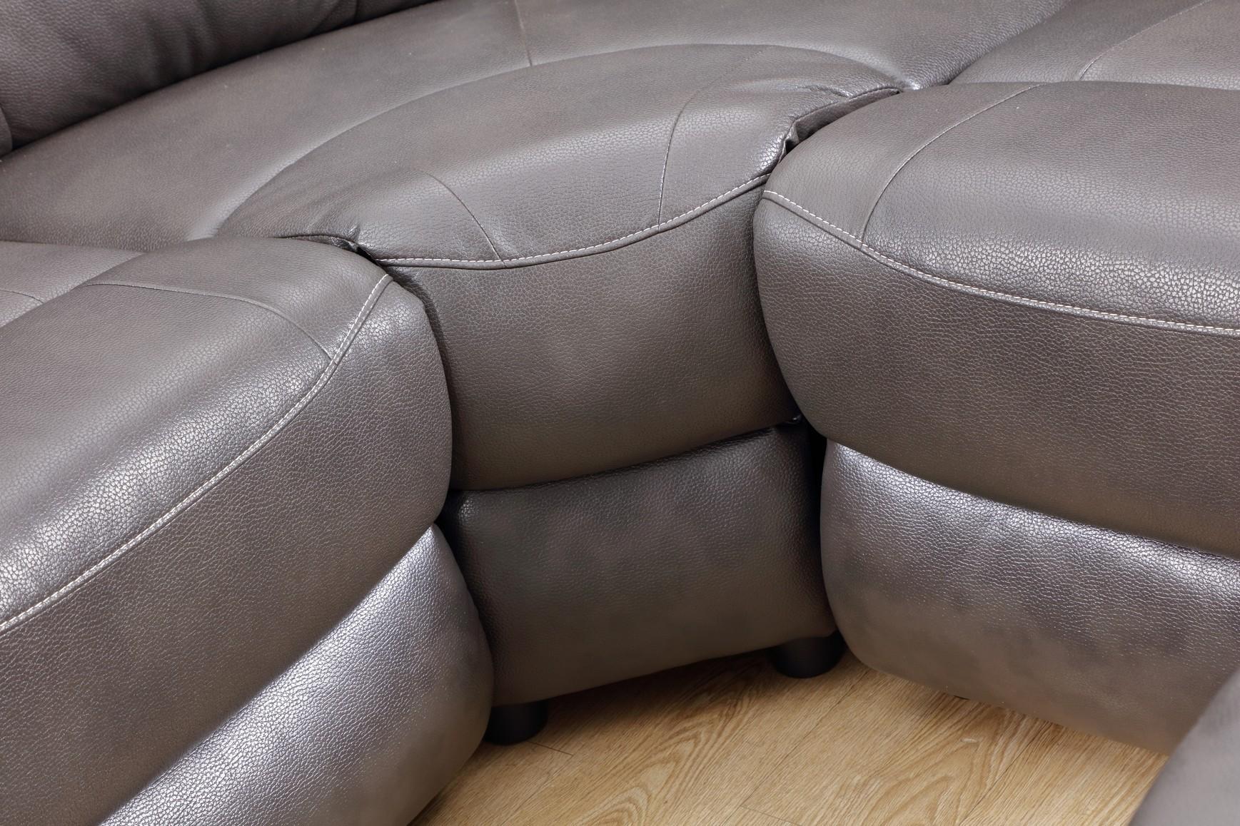 

        
083398862481DARK GRAY Leather Air Power Reclining Sectional Contemporary 9443 Global United
