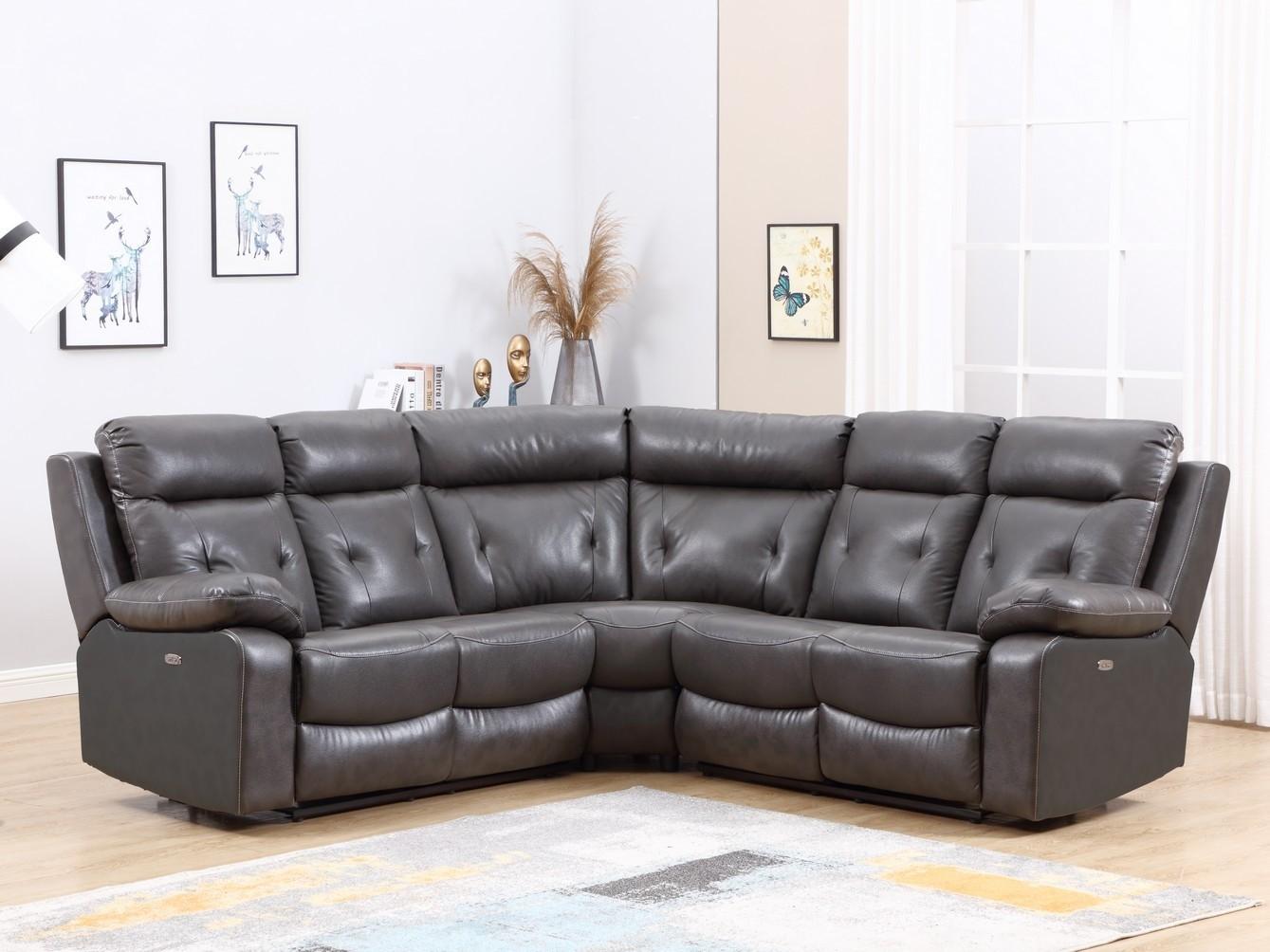 

    
DARK GRAY Leather Air Power Reclining Sectional Contemporary 9443 Global United
