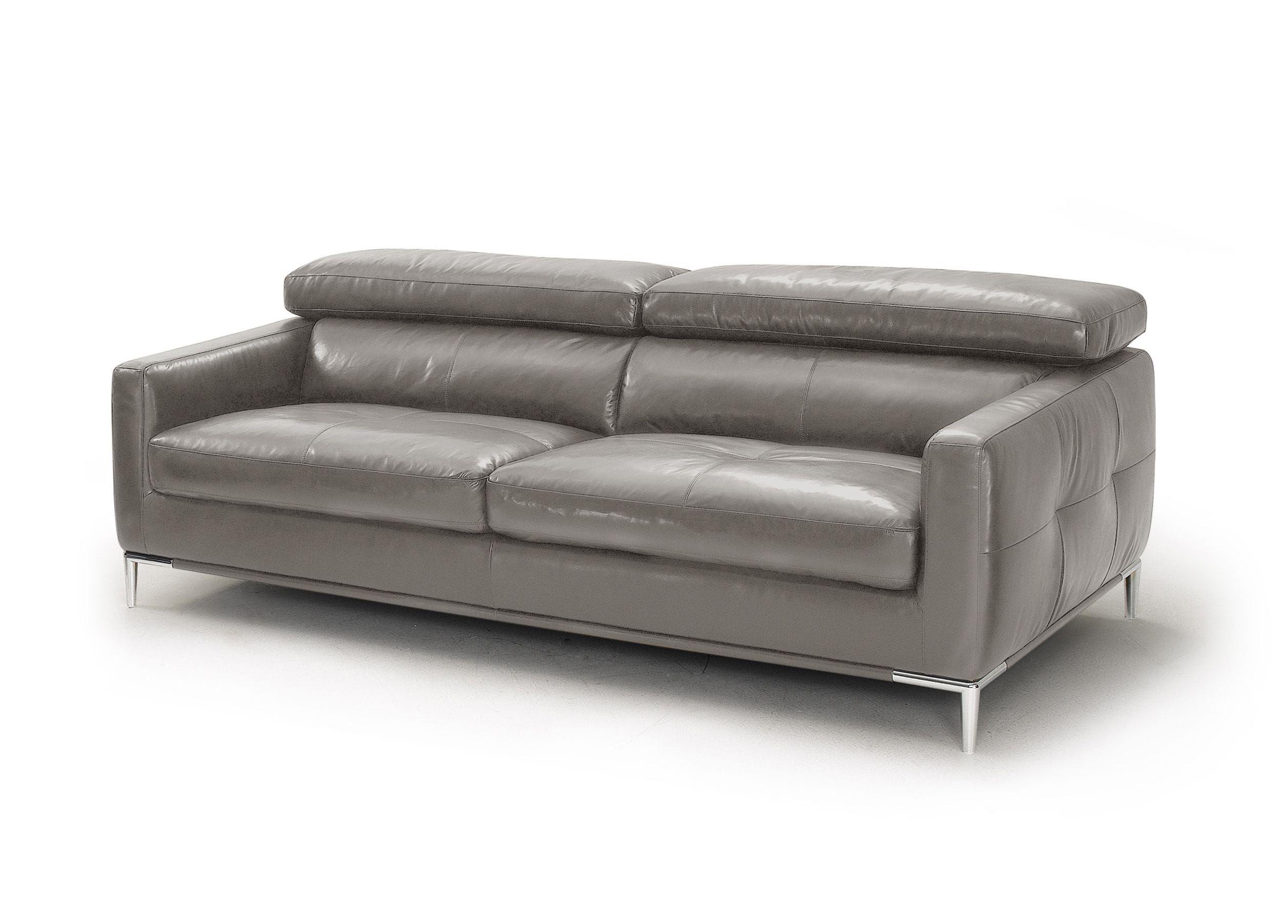 Contemporary, Modern Sofa VGKK1281X-DKGRY-S VGKK1281X-DKGRY-S in Dark Grey Leather