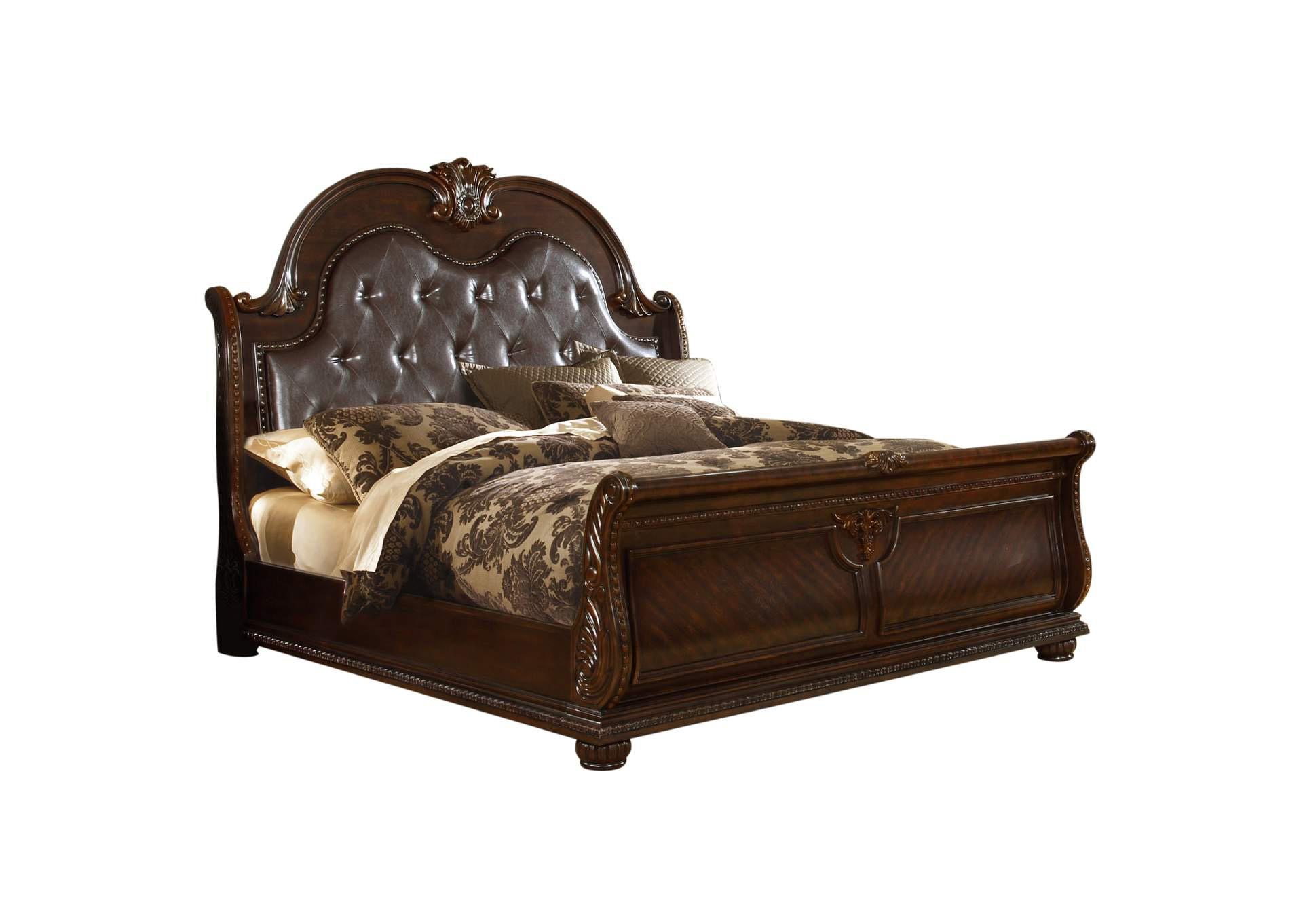

    
Galaxy Home Furniture ROMA Sleigh Bed Dark Walnut GHF-808857675323
