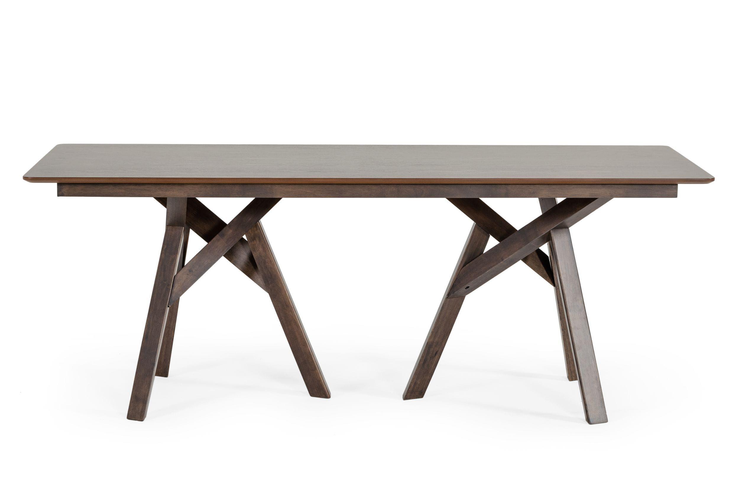 Contemporary, Modern Dining Table Grover VGMA-MIT-5222 in Dark Brown, Gray 