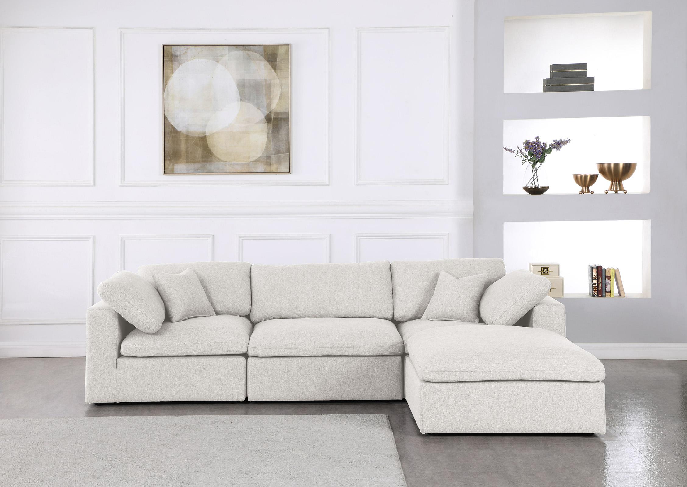 

        
Meridian Furniture SERENE 601Cream-Sec4A Modular Sectional Cream Linen 753359802107
