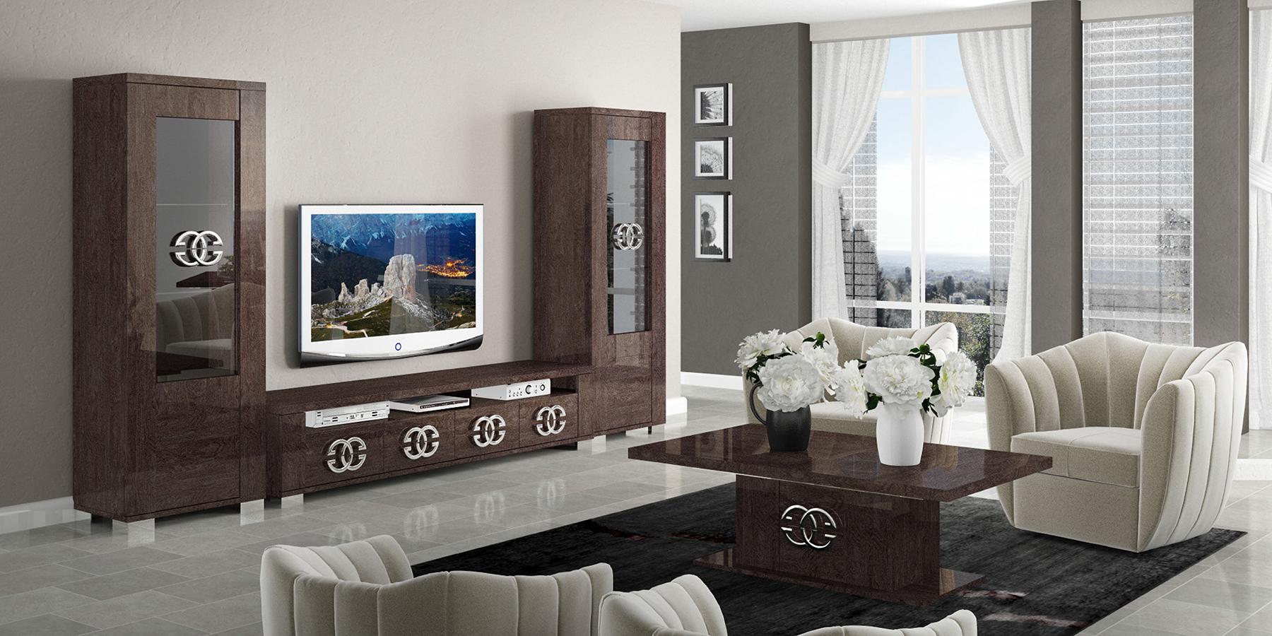 

    
High Gloss Wenge 4-Door TV Stand Contemporary Made in Italy ESF Prestige
